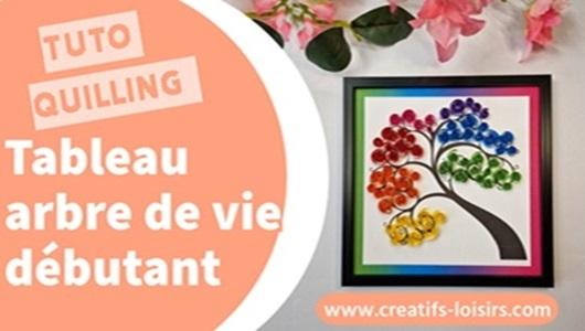 Tuto quilling tableau arbre de vie gratuit facile debutant diy paperolles 2