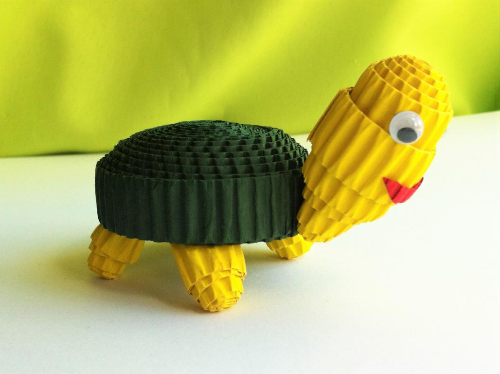 Tuto tortue carton ondule quilling enfant loisirs creatifs 1