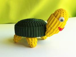 Tuto tortue carton ondule quilling enfant loisirs creatifs 2